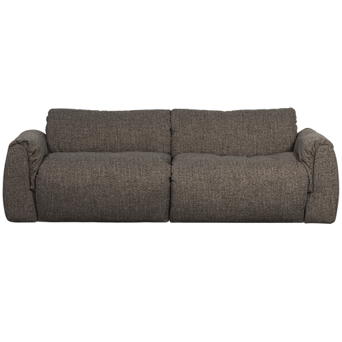 WOOOD 2-zits bank Baggy - Geweven Stof - Warmgrijs Melange -81x228x102