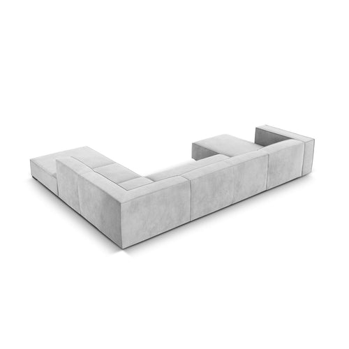 Cosmopolitan Design - Panoramische hoekbank rechts Turin 6-zits, structurele stof geld - 270x365x68cm