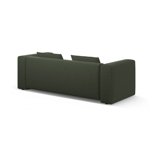 Cosmopolitan Design - Slaapbank met opbergdoos Verona 3-zits, structurele stof donker olijfgroen - 98x252x85cm