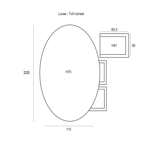 Garden Impressions tuinset Lucas - Tulli bruin - light teak look - 7-delig - vtwonen shop