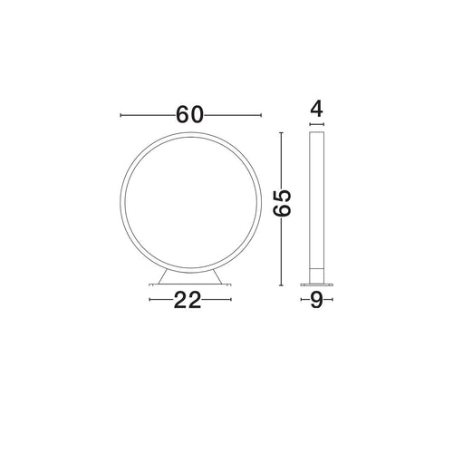 Nova Luce METRO Buitenlamp met grondpen, zandkleurige zwarte LED-lamp, 10W, 220-240 Vac, 883lm, 3000K, IP65