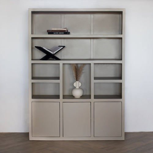 Giga Meubel Wandkast Xander - Hardhout/Hout - Beige - 160x46x220cm - vtwonen shop