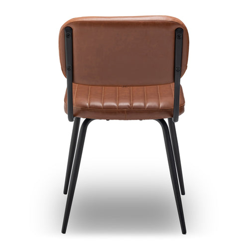 CALICOSY - Set van 2 SPARTE - Woonkamerstoelen - Bruin - 45x56x79 cm