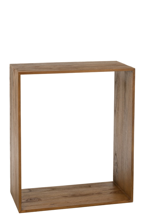 J-Line wandrek Kubus  - hout - bruin