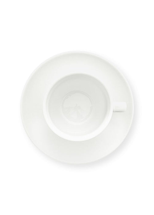 vtwonen - Theeset - Theekopjes en schoteltjes - Wit - 175ml - Serviesset van 6