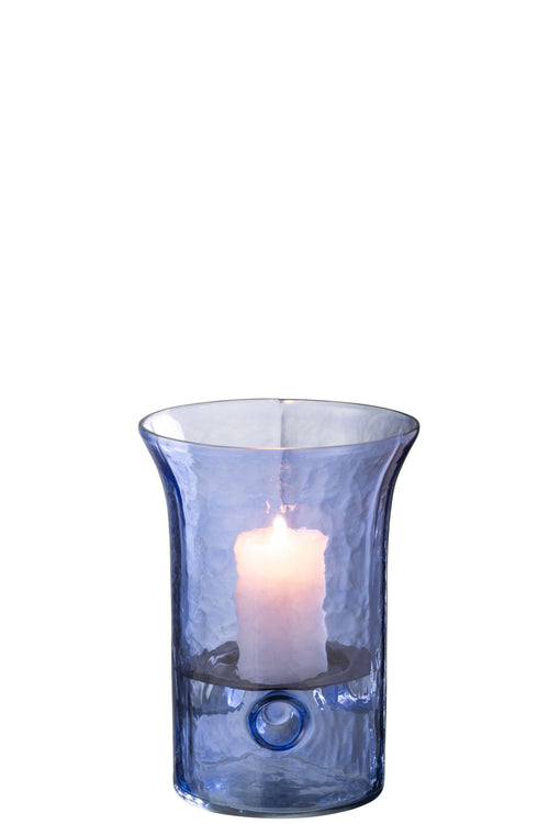 J-Line windlicht Tarifa Smal - glas - blauw - extra small