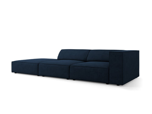 Cosmopolitan Design linker bank Arendal 4-zits, chenille met ribbeleffect, koningsblauw - 102x262x70cm