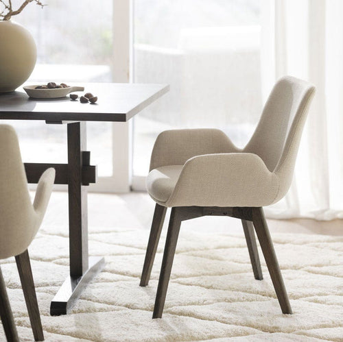 Rowico Home Drimsdale Eetkamerstoel Beige - Met Armleuning