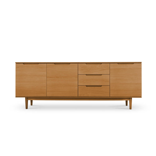 Furnhouse 4-deurs dressoir Kerteminde - Natuurlijk eikenhout - MDF, eikenfineer - 45x213x80