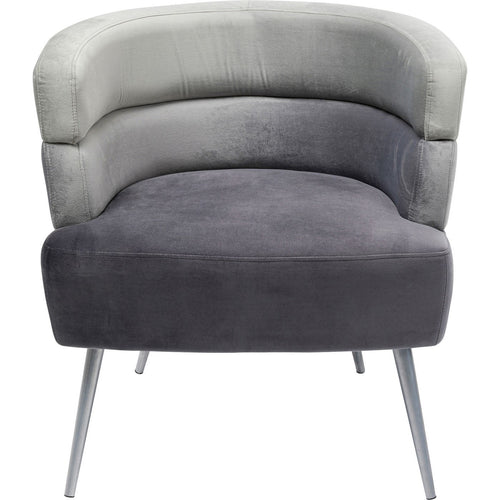 Kare Design Fauteuil Sandwich fluweel grijs - vtwonen shop