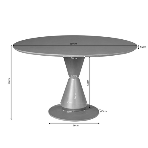 Starfurn - Eettafel Lima - Bruin - 150x150x76 cm