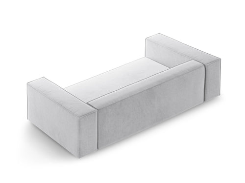 Cosmopolitan Design Bank Arendal 2-zits, chenille met ribbeleffect lichtgrijs - 102x180x70cm