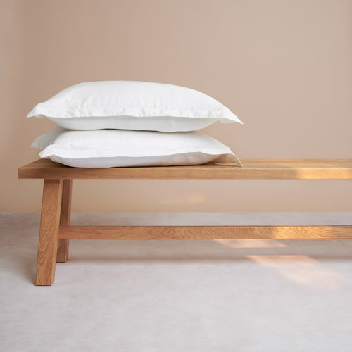 Coco & Cici - TENCEL - Sateen Kussensloop Wit - 1 kussensloop 40x80