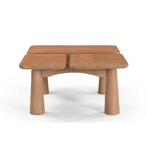 Starfurn Salontafel Vona - Organisch Naturel Hout - 80x70x36cm