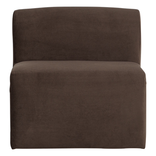 WOOOD eetbank 84 cm rugleuning Mojo Base - Velvet - Bruin - 83x84x76