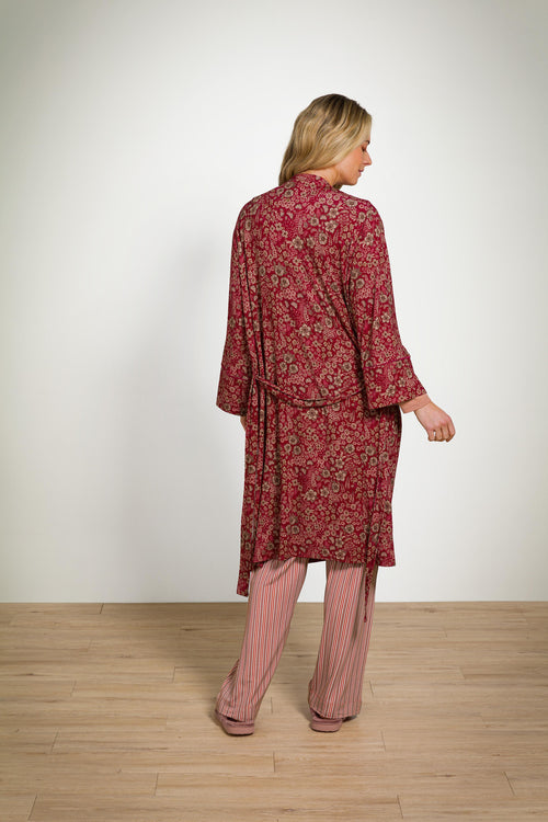 Pip Studio - Naomi Kimono Dames - Daisy Dreams - Rood - XXL - vtwonen shop