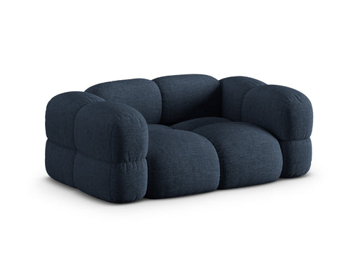 Cosmopolitan Design Bank Loretto 2-zits, structurele stof donkerblauw - 100x180x68cm