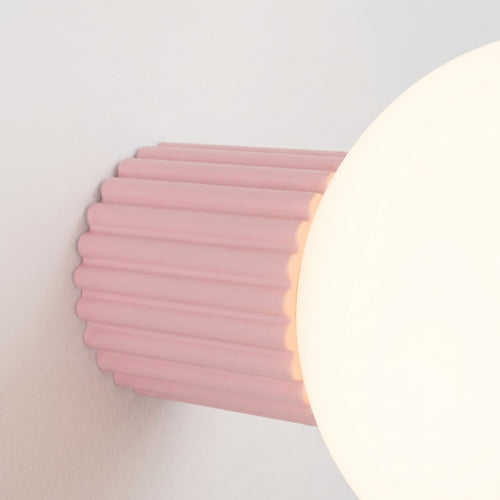 Sollux Lighting Wandlamp HALO roze IP44 - 12x17x12cm