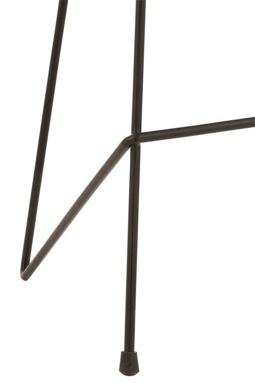 J-Line barkruk - hout/ijzer - naturel