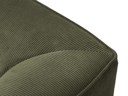 Micadoni rechter hoekbank Ruby 5-zits, ribfluwelen, groente - 180x366x69cm