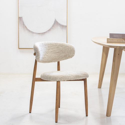 DÉJA Living Eetkamerstoel Skara - Beige/Naturel - Set van 2 - vtwonen shop