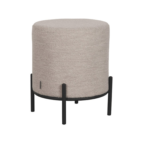 LABEL51 Poef Troy - Naturel Bouclé - 41x41x48cm - vtwonen shop