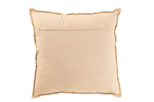 J-Line kussen Strepen - katoen/polyester - beige