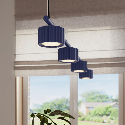 Sollux Lighting Kroonluchter AURA 4 ultramarijn Gx53 - 122x10x208cm