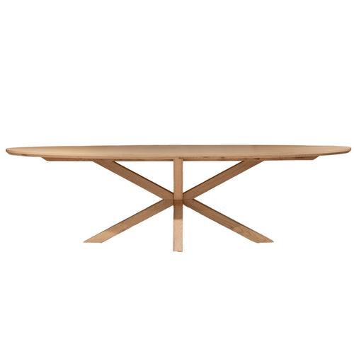DÉJA Living Eettafel Lusa - Ovaal Naturel Eikenhout - 240x100x78cm