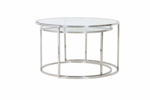 Light & Living tafel  - zilver - 75x75x44 cm