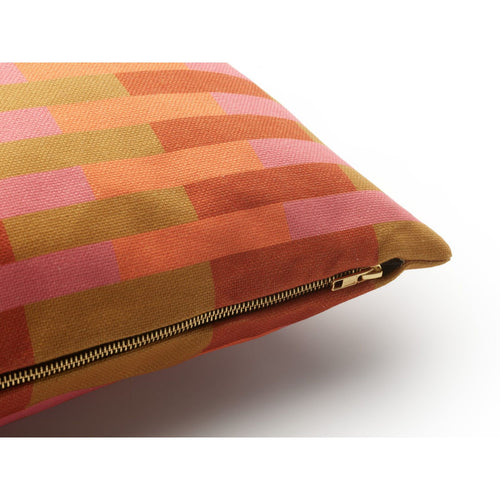Fest Stripes And Checks Sierkussen 60x60 cm Oranje
