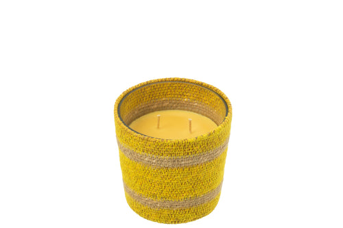 J-Line geurkaars Mand - geel - small - 45U