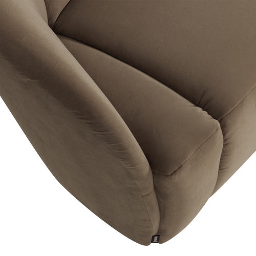 WOOOD 2-zits bankje links Mojo - Velvet - Taupe - 73x112x77