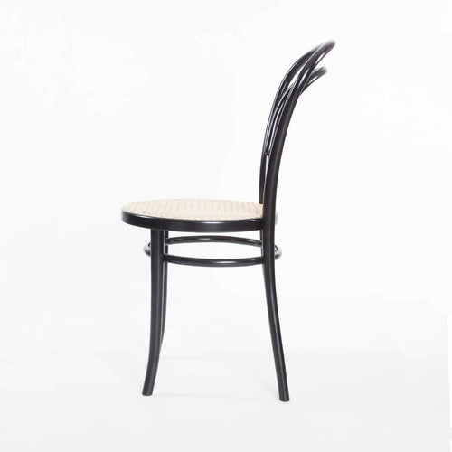 Fameg Vienna Thonet No.14 Houten Bistrostoel Zwart - Rotan Zitting - vtwonen shop