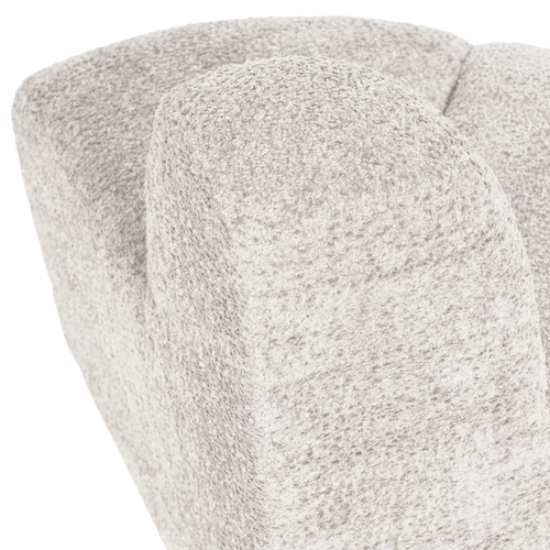 WOOOD eetbank hoek rond rugleuning Mojo - Wollig - Ecru - 83x100x74