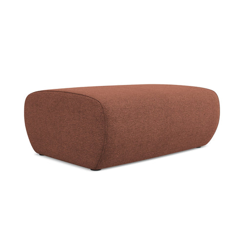 LaMiaSofa Poef Palermo - chenille stof - gedempt roze - 100x70x39