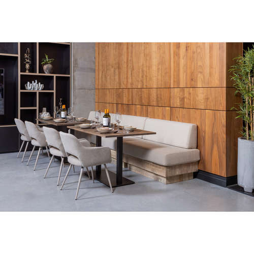 WOOOD muurbankje incl. kussens Balk - Hout - Naturel - 87x107x66 - vtwonen shop