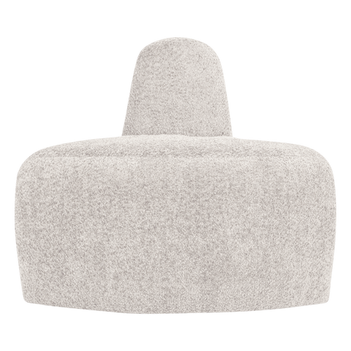 WOOOD eetbank hoek rond rugleuning Mojo Base - Wollig - Ecru - 83x76x76