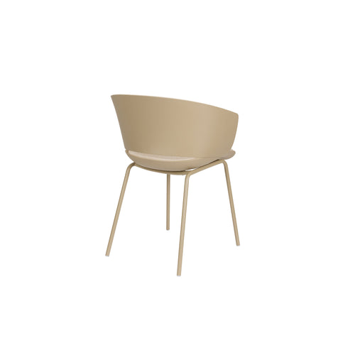 Housecraft Living Jessica Eetkamerstoelen Armleuning Beige - Set van 4