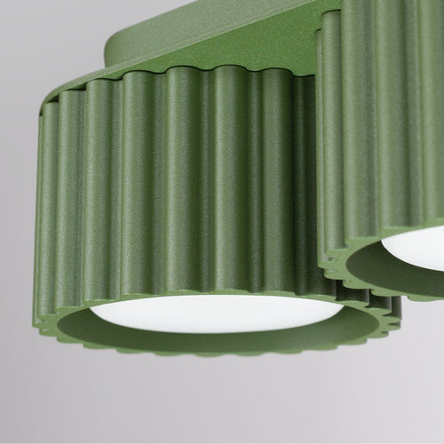 Sollux Lighting Plafondlamp AURA 3 olijfgroen Gx53 - 32,5x10x8cm