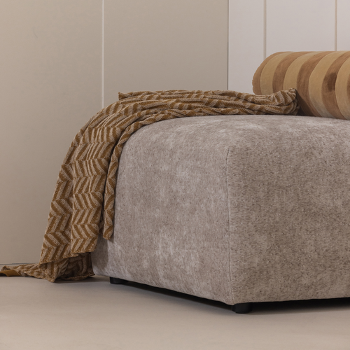WOOOD hocker slub Umina - Chenille - Naturel