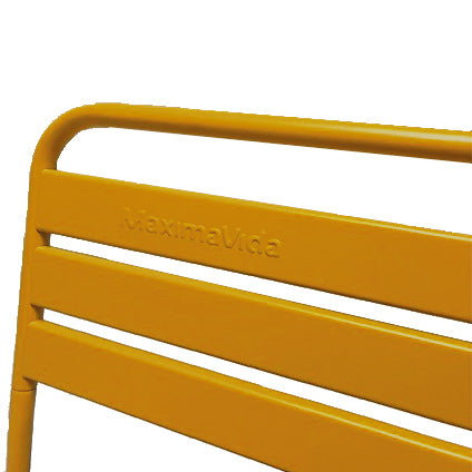 MaximaVida metalen tuinbank Max 120 cm okergeel