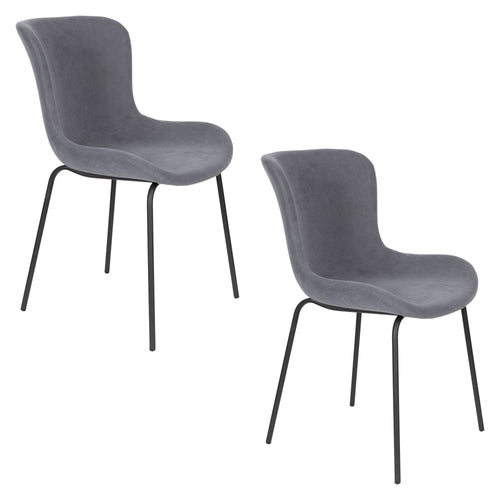 Housecraft Living Junzo Rib Eetkamerstoelen Blue - Set van 2 - vtwonen shop