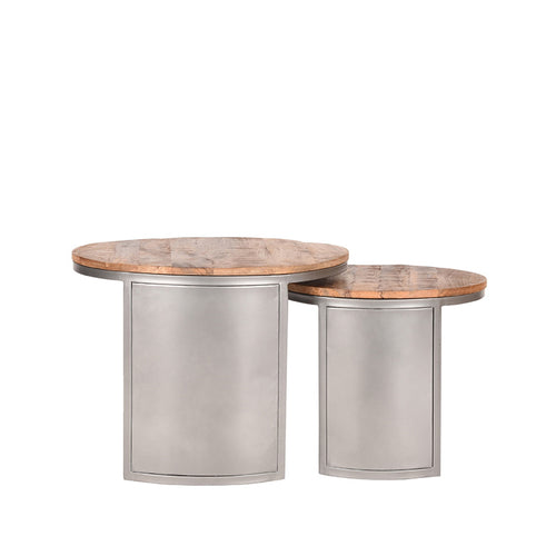 Label51 Salontafel Set Bunch - Mangohout - 60x60x45cm - Set Van 2