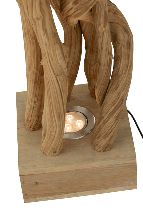 J-Line lamp Takken - hout - naturel - vtwonen shop
