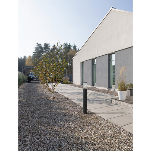 Merano Athens Buitenpaal Donkergrijs Aluminium, Heldere LED E27 IP65