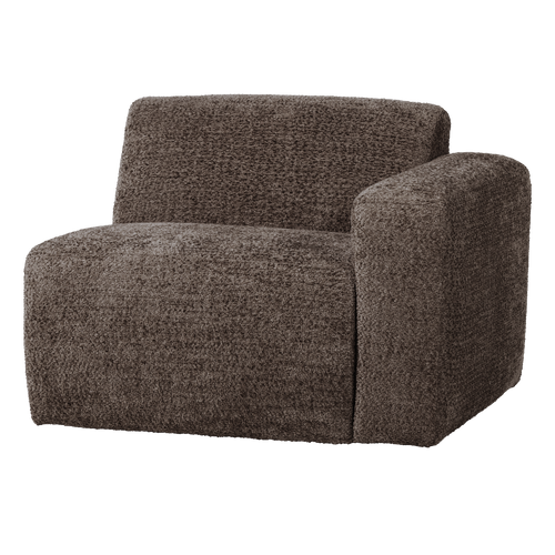 WOOOD 1-zits bank arm rechts Mojo Base - Wollig - Bruin - 74x105x97