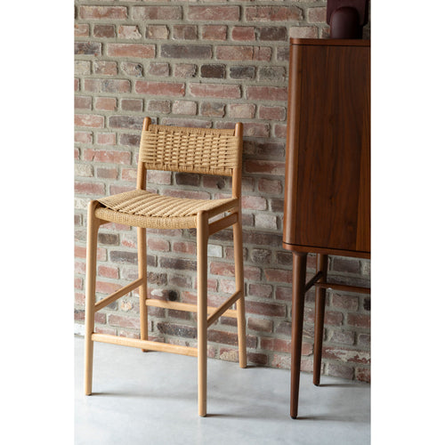 Dutchbone Cecile Barkruk rugleuning 67,5 cm Naturel