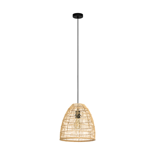 EGLO hanglamp Ayesgarth - e27 - ø 33 cm - zwart/hout - vtwonen shop