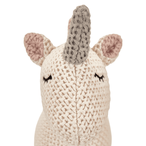 Pintado & Lacado knuffeldier Eenhoorn - wit - 30 cm